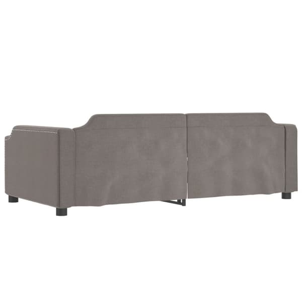 Dagbädd utdragbar med lådor taupe 100x200 cm tyg