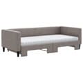 Miniatyrbillede 3 af 10: daybed med udtræk og madras 90x200 cm stof gråbrun
