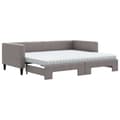 Miniatyrbillede 2 af 10: daybed med udtræk og madras 90x200 cm stof gråbrun