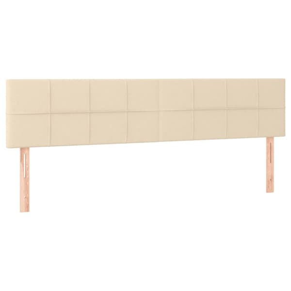kontinentalseng med madras 120x190 cm stof cremefarvet