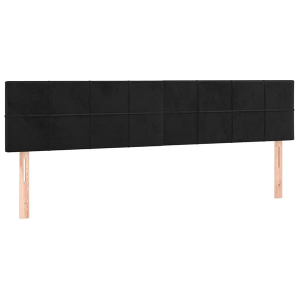 Ramsäng med madrass svart 120x190 cm sammet