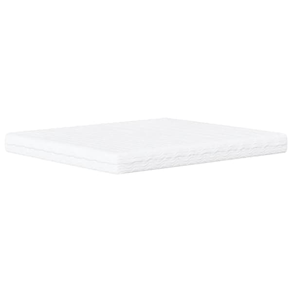 Seng med madras 160x200 cm stof cremefarvet