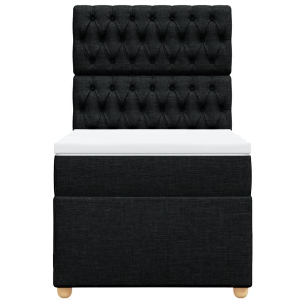 kontinentalseng med madras 90x190 cm stof sort
