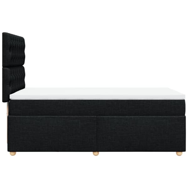 kontinentalseng med madras 90x190 cm stof sort