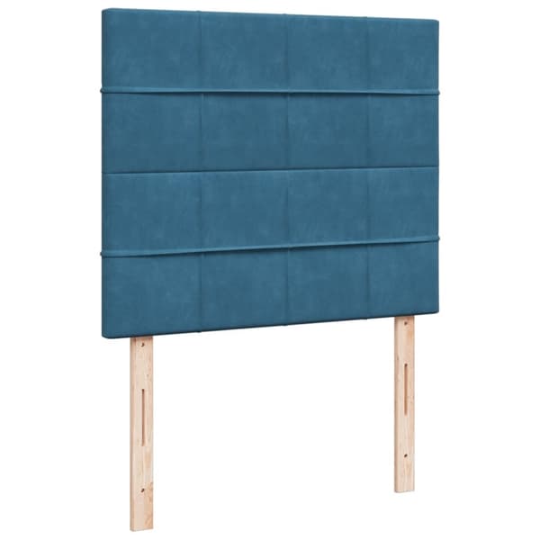 kontinentalseng med madras 120x190 cm velour blå