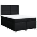 Miniatyrbillede 3 af 10: kontinentalseng med madras 140x190 cm stof sort
