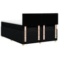 Miniatyrbillede 6 af 10: kontinentalseng med madras 140x200 cm stof sort