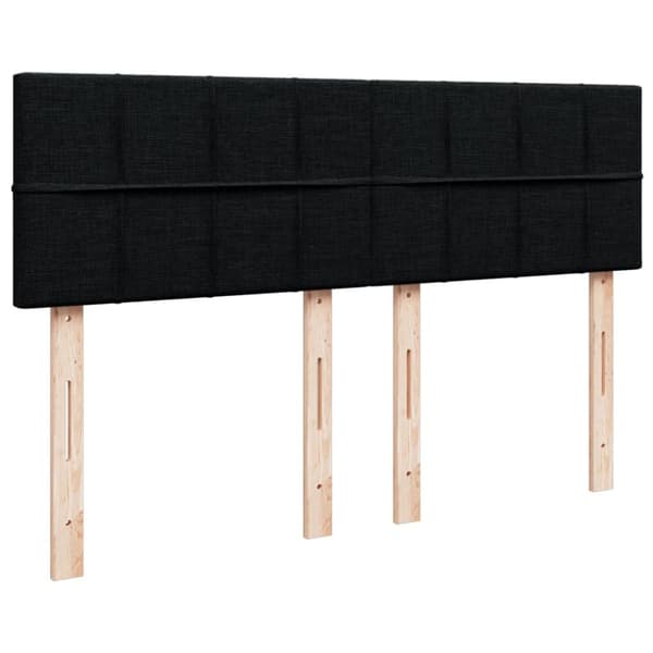 kontinentalseng med madras 140x200 cm stof sort