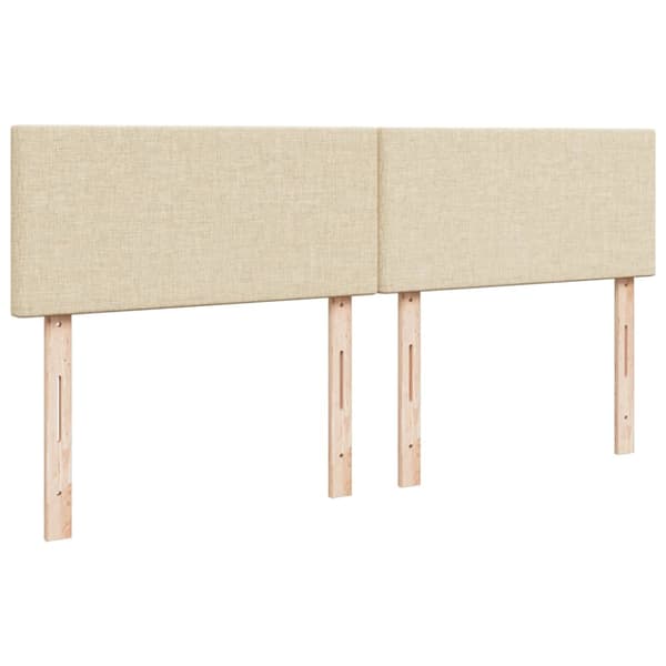 kontinentalseng med madras 180x200 cm stof cremefarvet