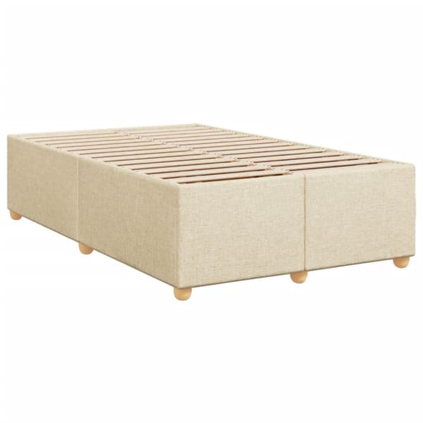sengeramme 120x200 cm stof cremefarvet
