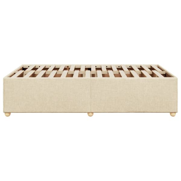 sengeramme 120x200 cm stof cremefarvet