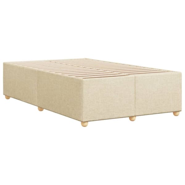 sengeramme 120x200 cm stof cremefarvet