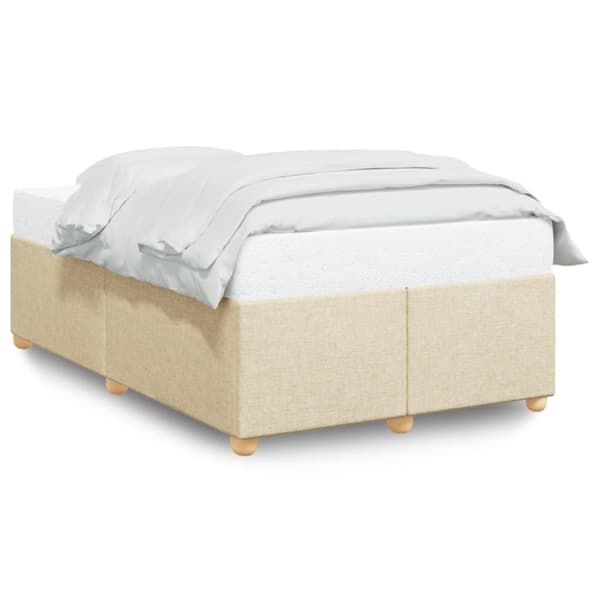 sengeramme 120x200 cm stof cremefarvet
