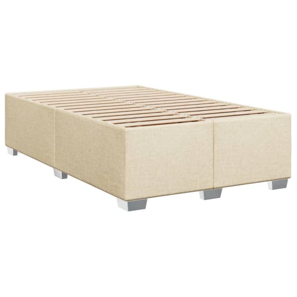 kontinentalseng med madras 120x190 cm stof cremefarvet