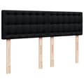 Miniatyrbillede 8 af 10: kontinentalseng med madras 140x190 cm stof sort