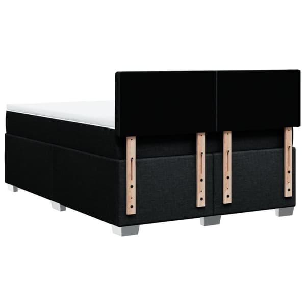 kontinentalseng med madras 140x190 cm stof sort