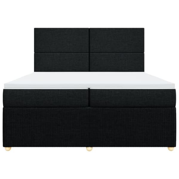 kontinentalseng med madras 200x200 cm stof sort