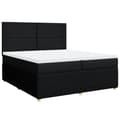 Miniatyrbillede 2 af 10: kontinentalseng med madras 200x200 cm stof sort
