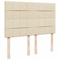Miniatyrbillede 7 af 10: kontinentalseng med madras 140x190 cm stof cremefarvet
