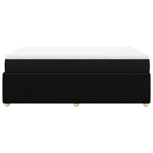 kontinentalseng med madras 140x190 cm stof sort
