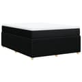 Miniatyrbillede 6 af 10: kontinentalseng med madras 140x190 cm stof sort