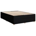 Miniatyrbillede 7 af 10: kontinentalseng med madras 140x190 cm stof sort