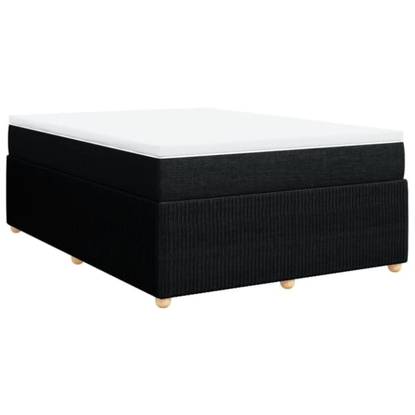 kontinentalseng med madras 140x190 cm stof sort