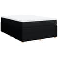 Miniatyrbillede 2 af 10: kontinentalseng med madras 140x190 cm stof sort