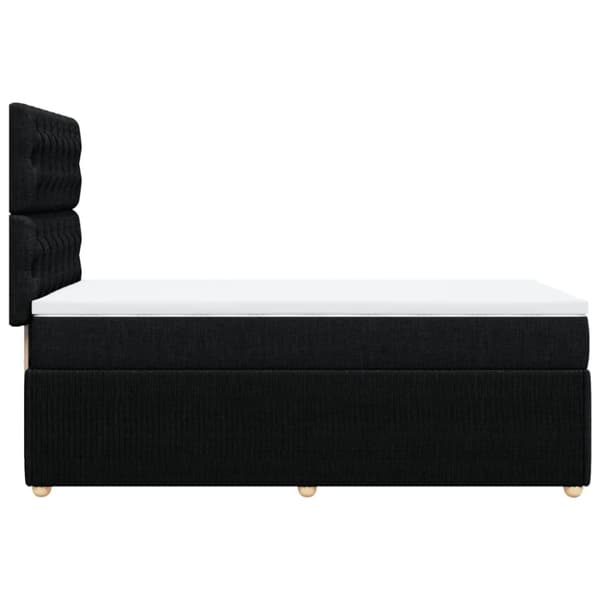 kontinentalseng med madras 90x200 cm stof sort