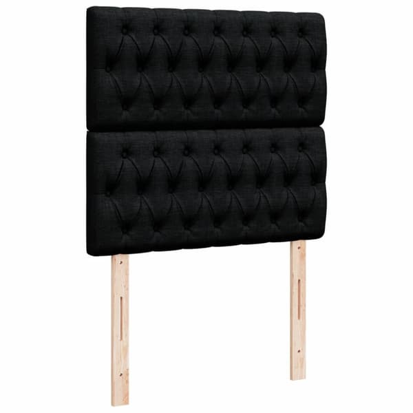kontinentalseng med madras 90x200 cm stof sort
