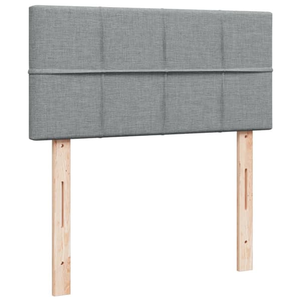 kontinentalseng med madras 90x200 cm stof lysegrå