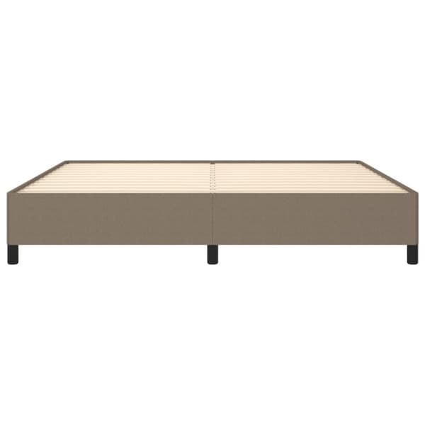 sengeramme uden madras 200x200 cm stof gråbrun