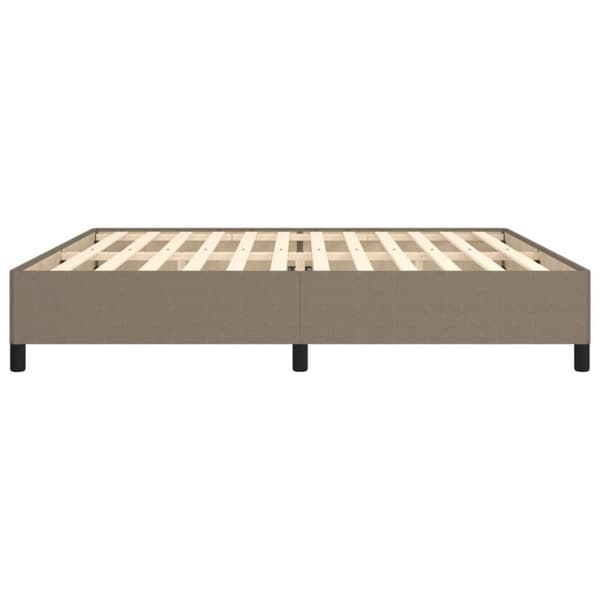 sengeramme uden madras 200x200 cm stof gråbrun