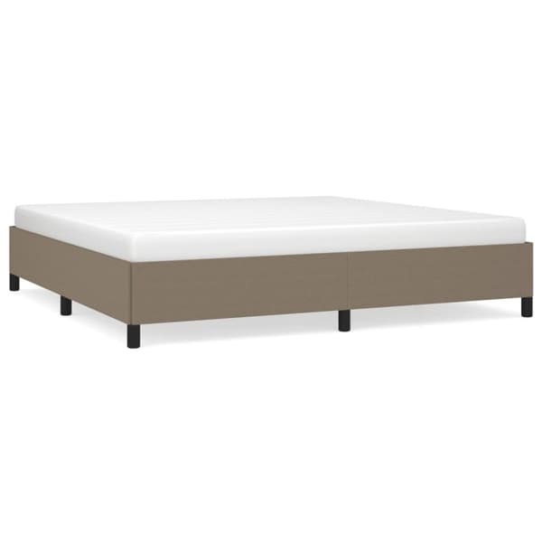 sengeramme uden madras 200x200 cm stof gråbrun