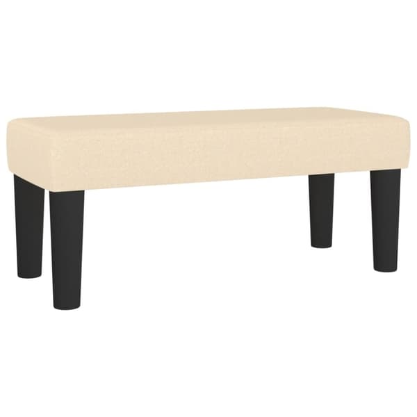 kontinentalseng med madras 100x200 cm stof cremefarvet
