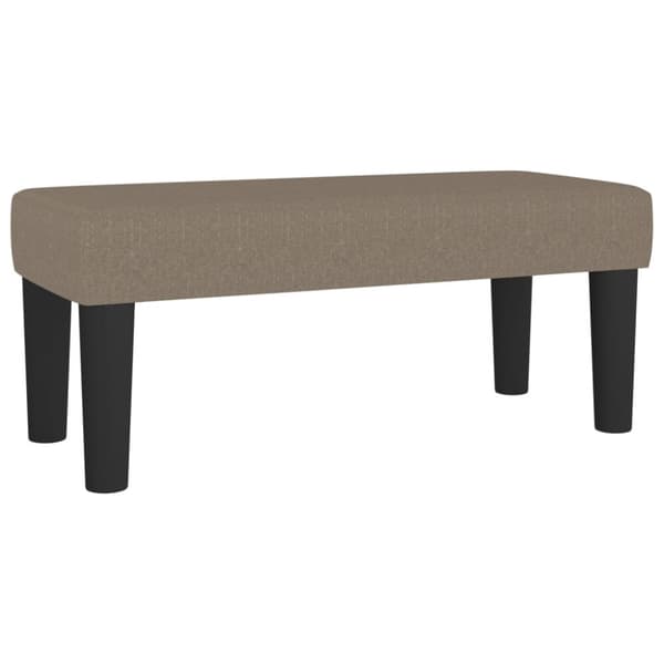 Mannermainen sänky patjalla, taupe, kangas, 90x200 cm