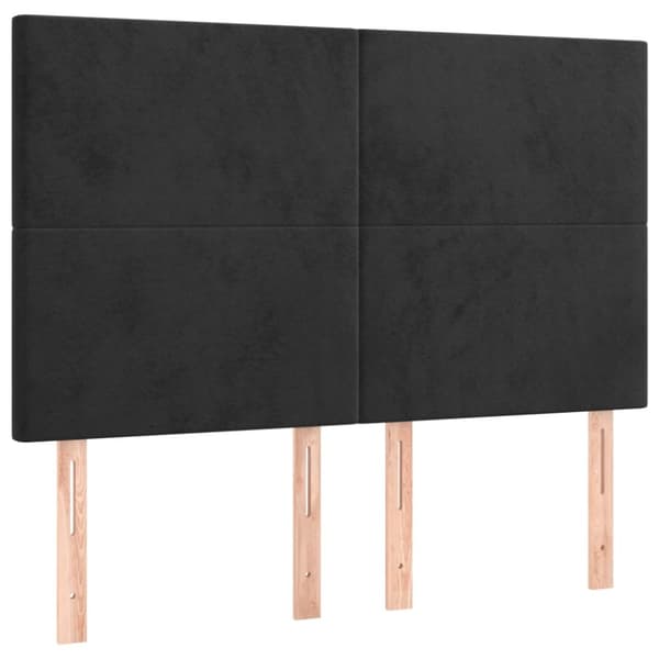 kontinentalseng med madras 140x190 cm fløjl sort