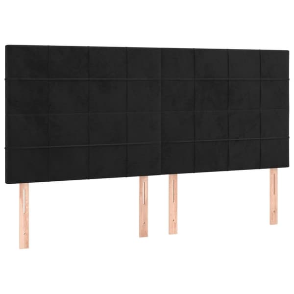 kontinentalseng med madras 180x200 cm fløjl sort