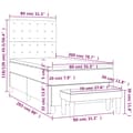Miniatyrbild 8 av 8: Ramsäng med madrass mörkblå 80x200 cm sammet