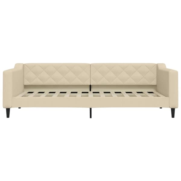 daybed 90x200 cm stof cremefarvet