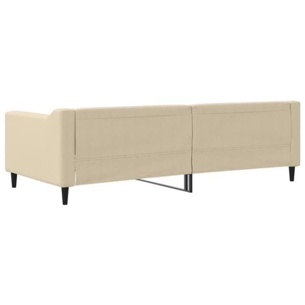 daybed 90x200 cm stof cremefarvet