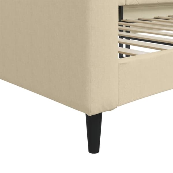 daybed 90x200 cm stof cremefarvet