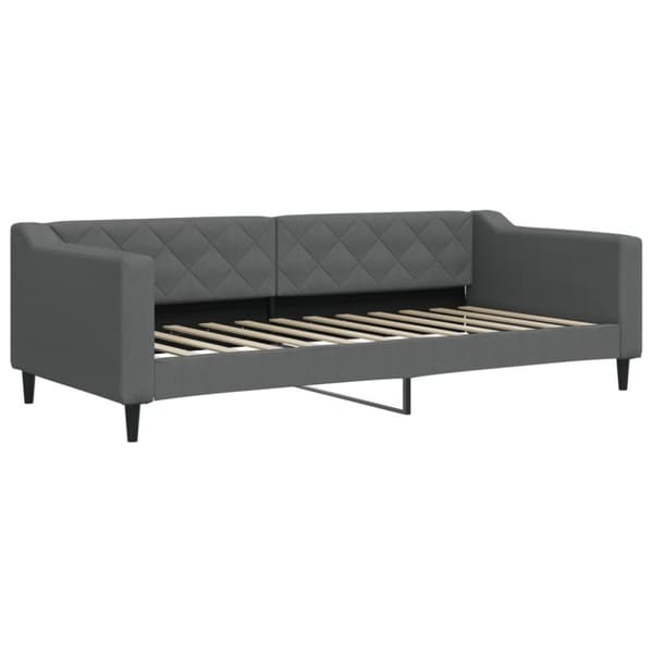 daybed med madras 90x200 cm stof mørkegrå