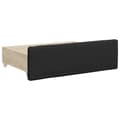 Miniatyrbillede 10 af 10: daybed med udtræk og skuffer 90x200 cm kunstlæder sort