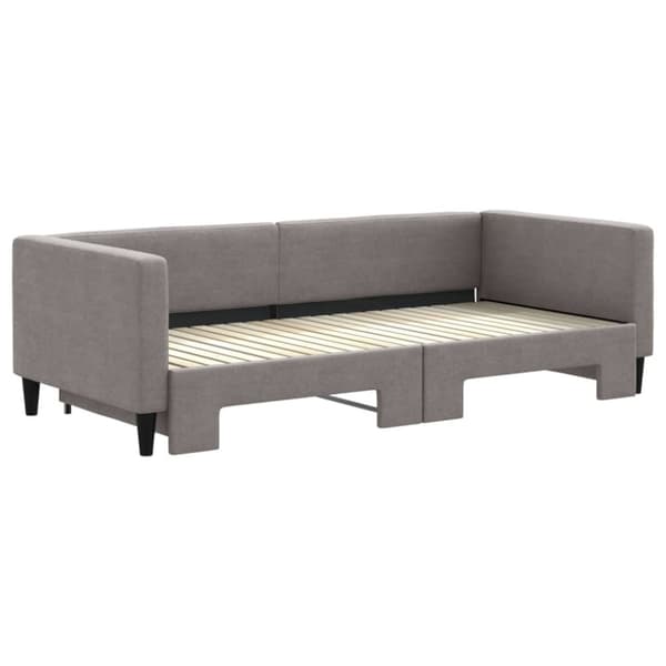Dagbädd utdragbar taupe 90x200 cm tyg