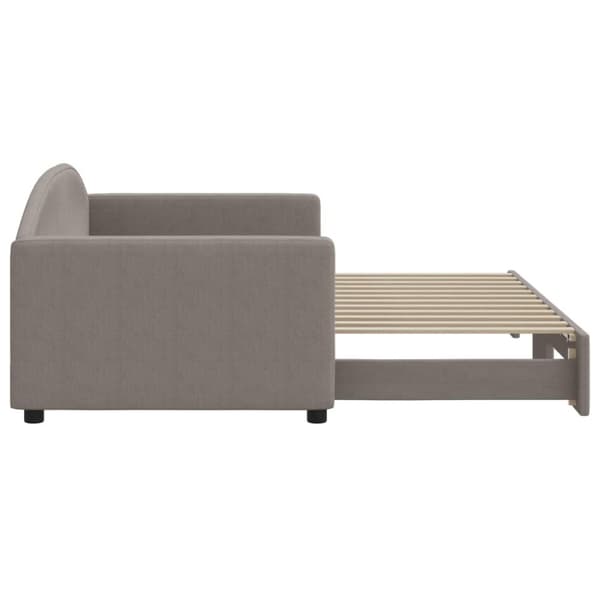 Dagbädd utdragbar taupe 90x200 cm tyg