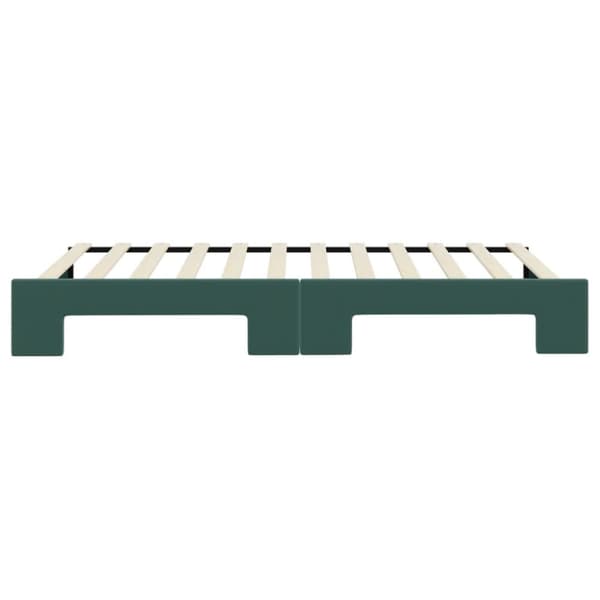 Dagbädd utdragbar mörkgrön 100x200 cm sammet