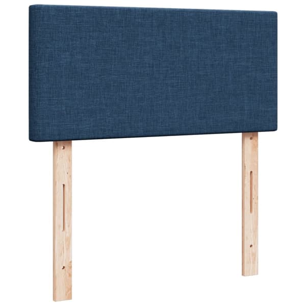 Ramsäng med madrass blå 80x200 cm tyg