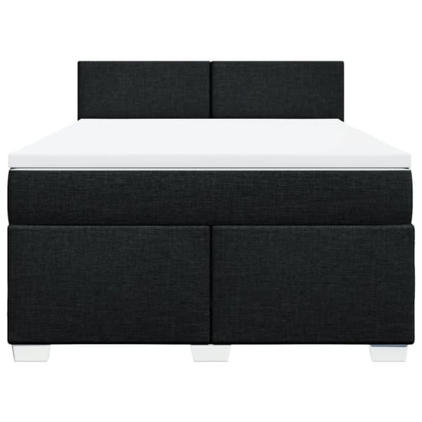 kontinentalseng med madras 160x200 cm stof sort