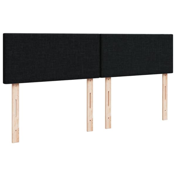 kontinentalseng med madras 160x200 cm stof sort